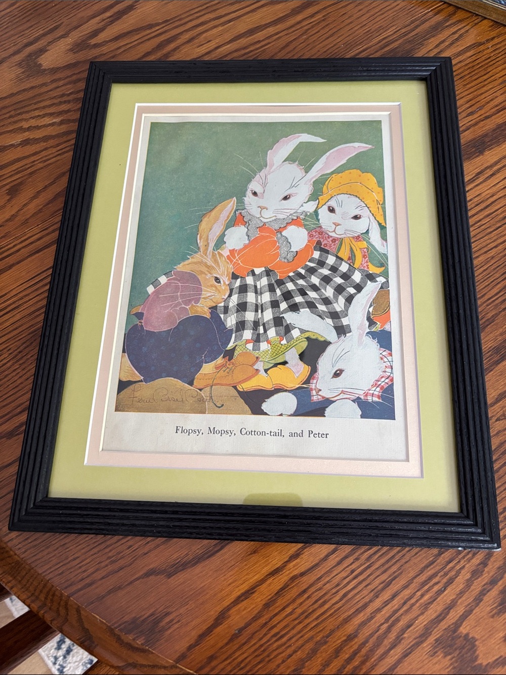 Vintage Framed Print of Peter Rabbit